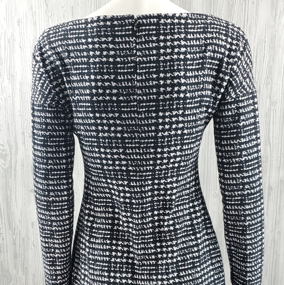 Theory Black White Dress Luxe Career Cocktail - Picture 5 of 6